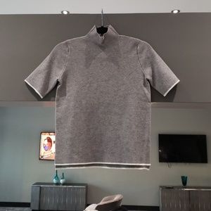Mock neck knit tee